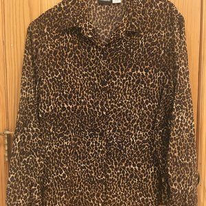 Silk Animal Print Shirt
